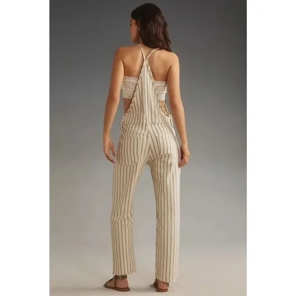 Pilcro Denim Stripe Painter Overalls - Picture 2 of 16